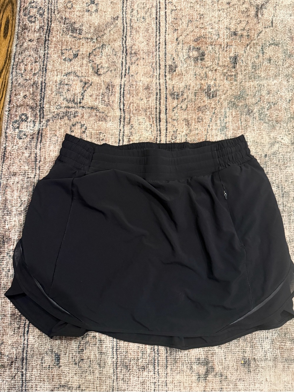 lululemon athletica Black Athletic Skort with Zipper Pocket